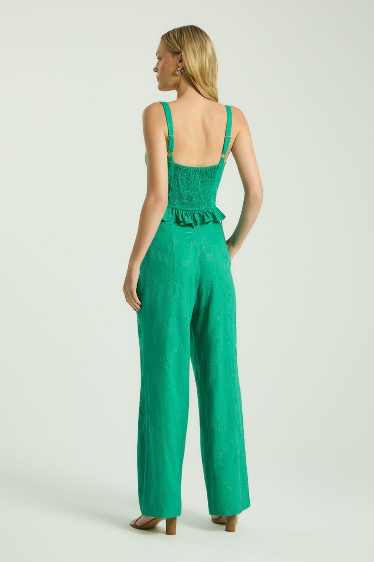 CALÇA LINHO BORDADO - FOLHA P - FOLHA - 347916