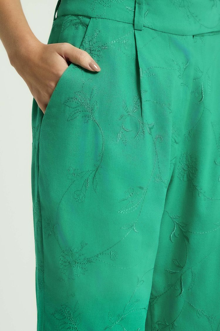 CALÇA LINHO BORDADO - FOLHA P - FOLHA - 347918