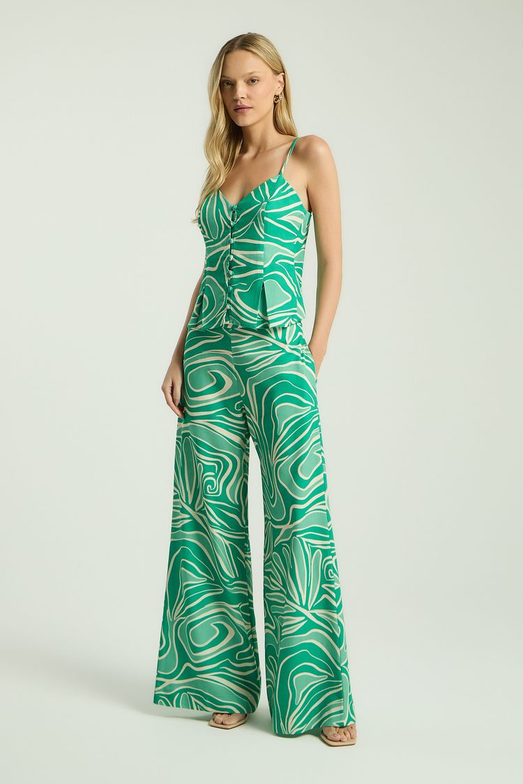 CALÇA - EST FOLHAGEM TROPICAL P - EST FOLHAGEM TROPICAL - 348151