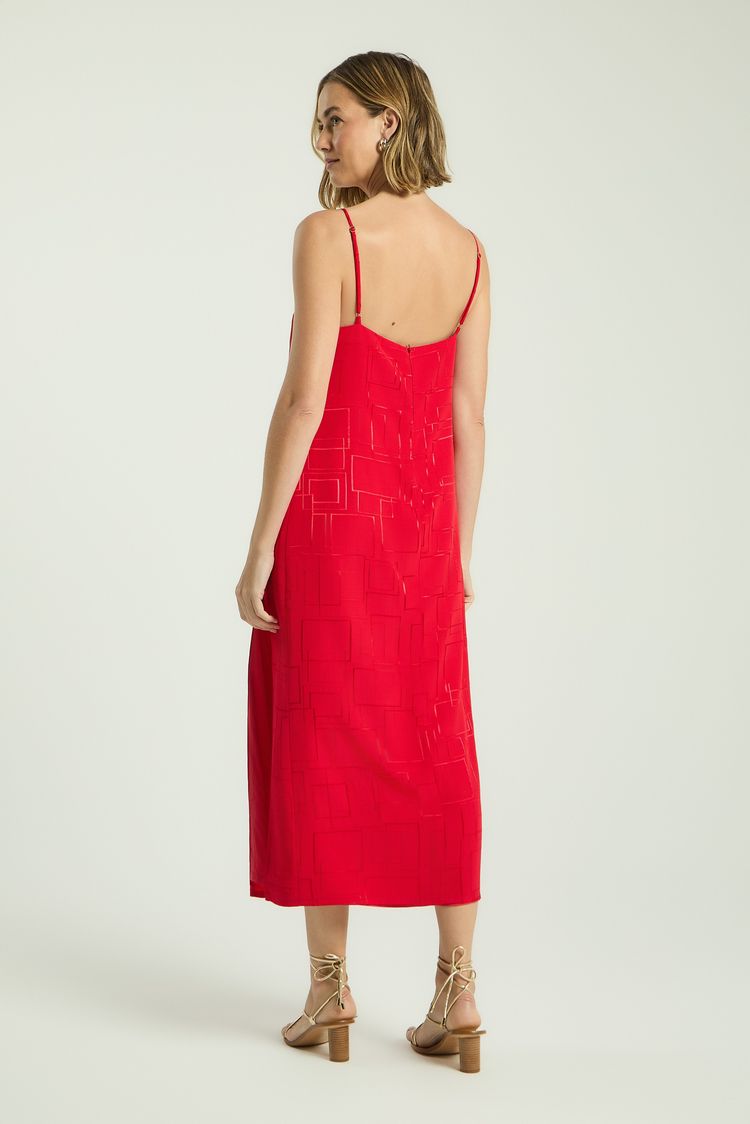 VESTIDO FENDA FRENTE - TOMATE P - TOMATE - 348934
